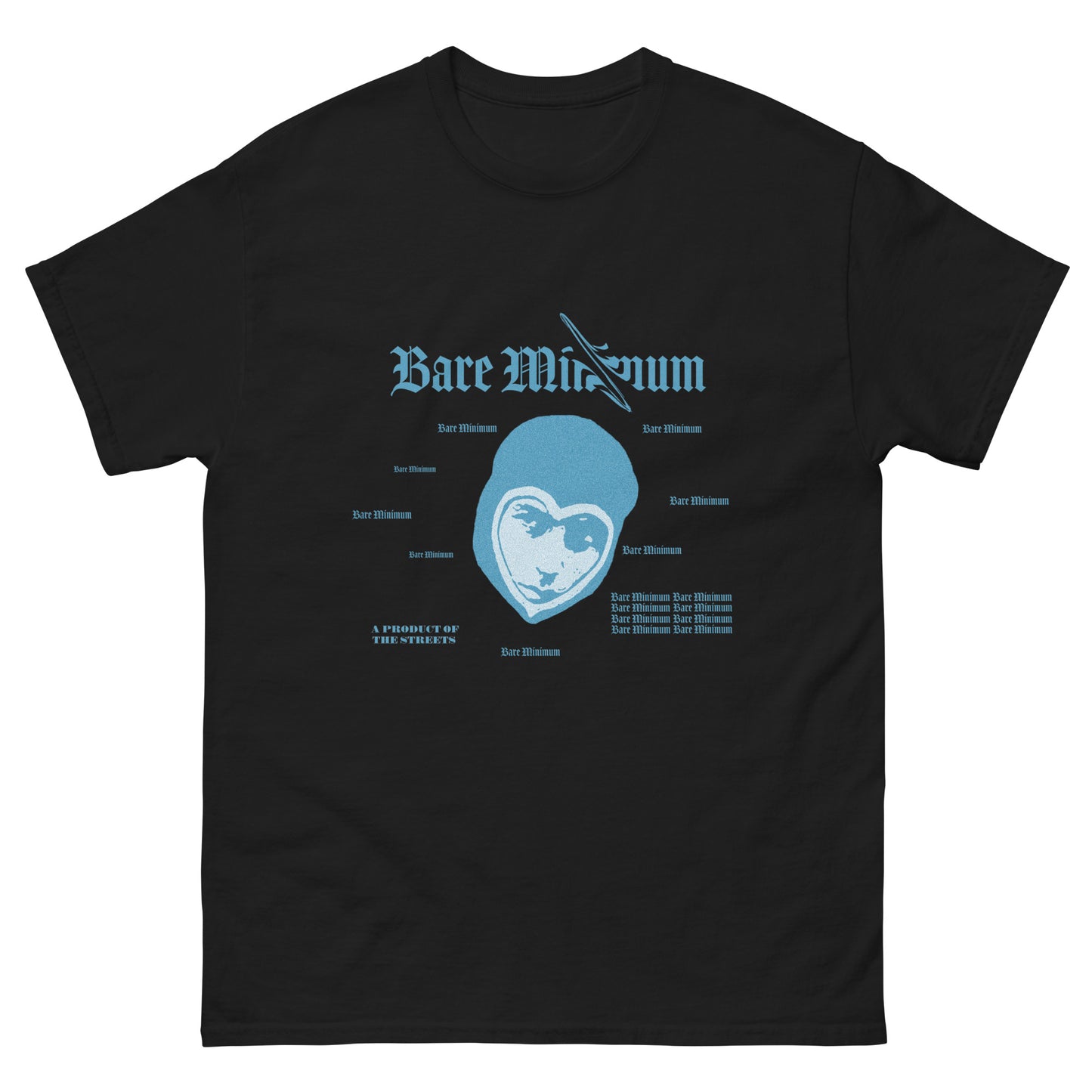 Bare Minimum blue love man tee