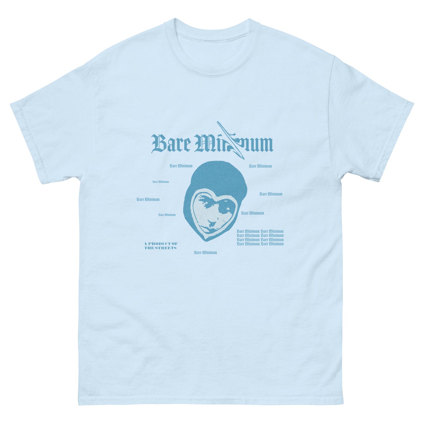 Bare Minimum blue love man tee