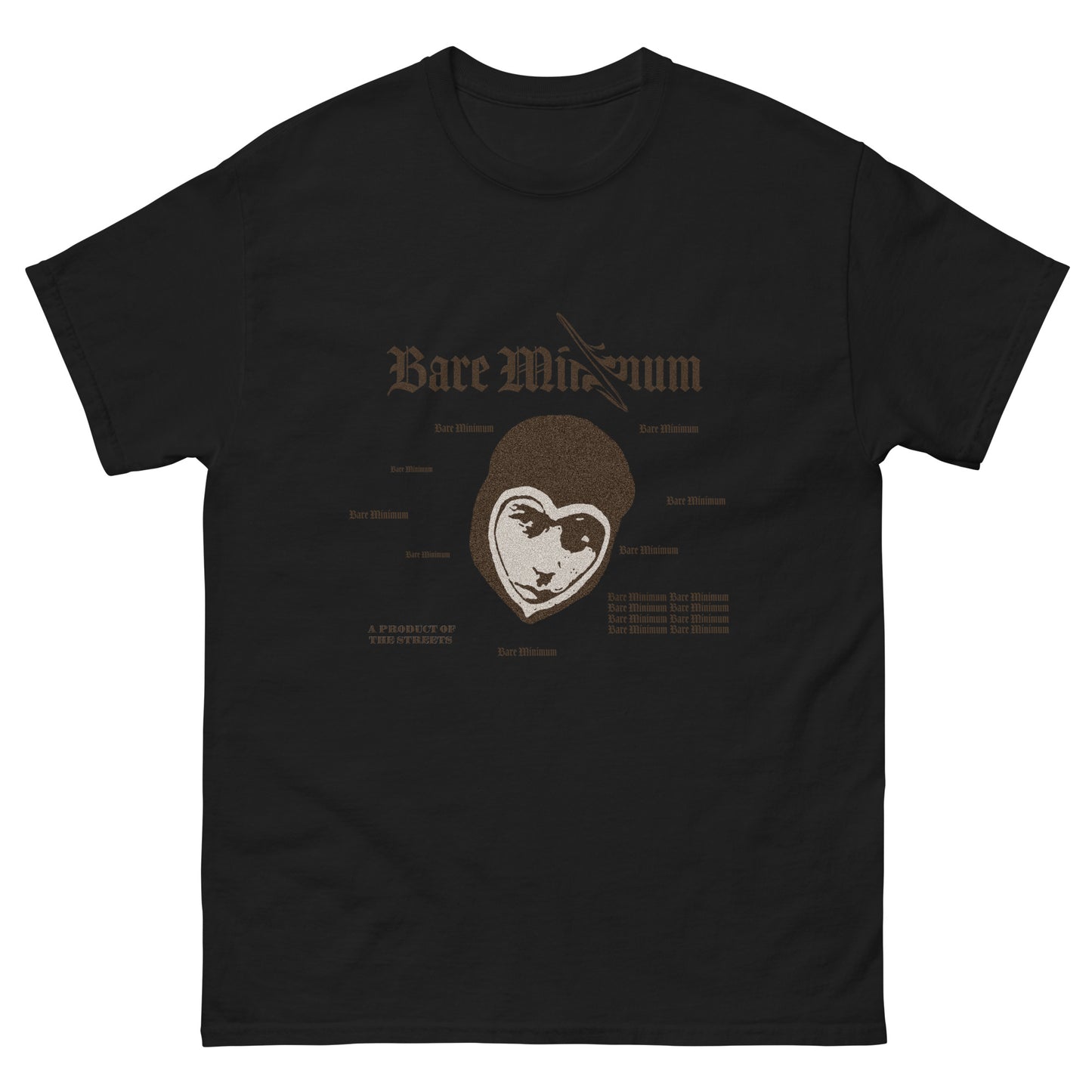 Bare Minimum brown love man tee