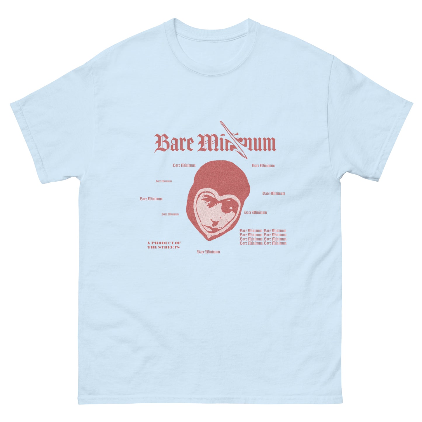 Bare Minimum pink love man tee