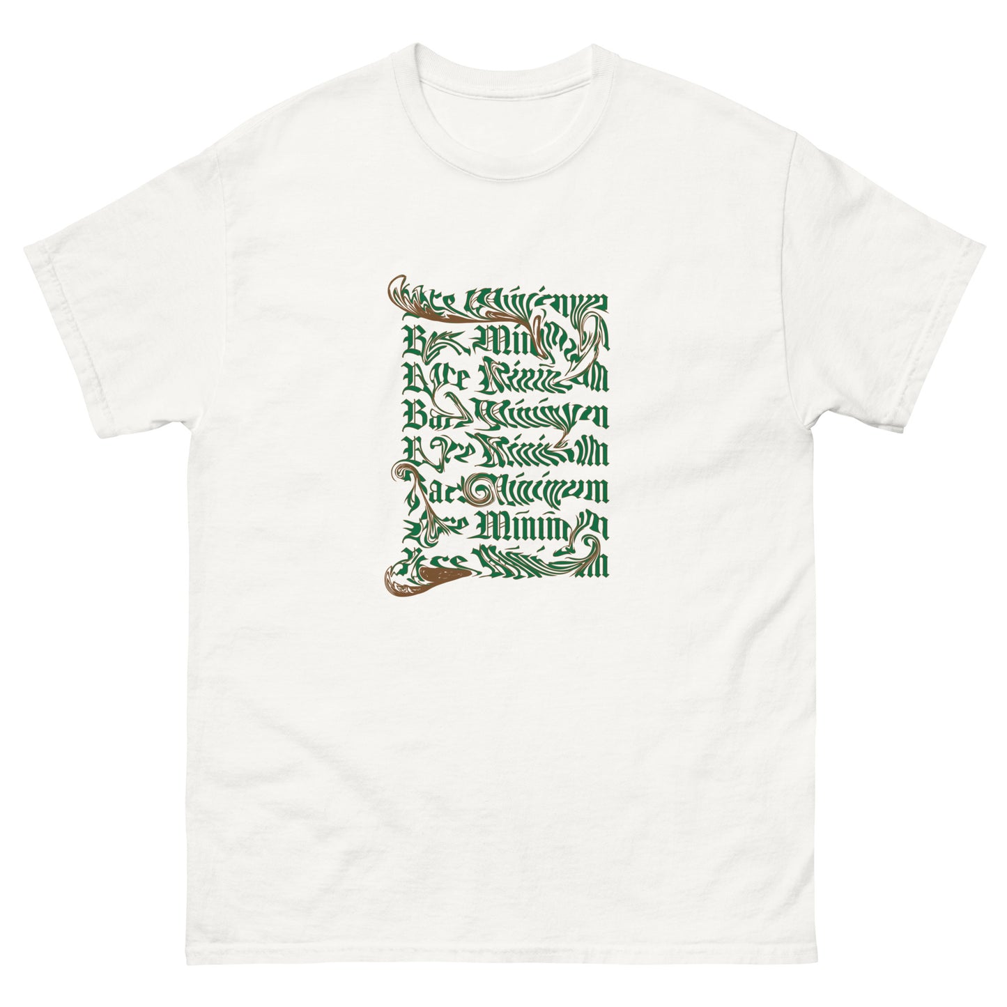 Bare Minimum swirl tee green x brown