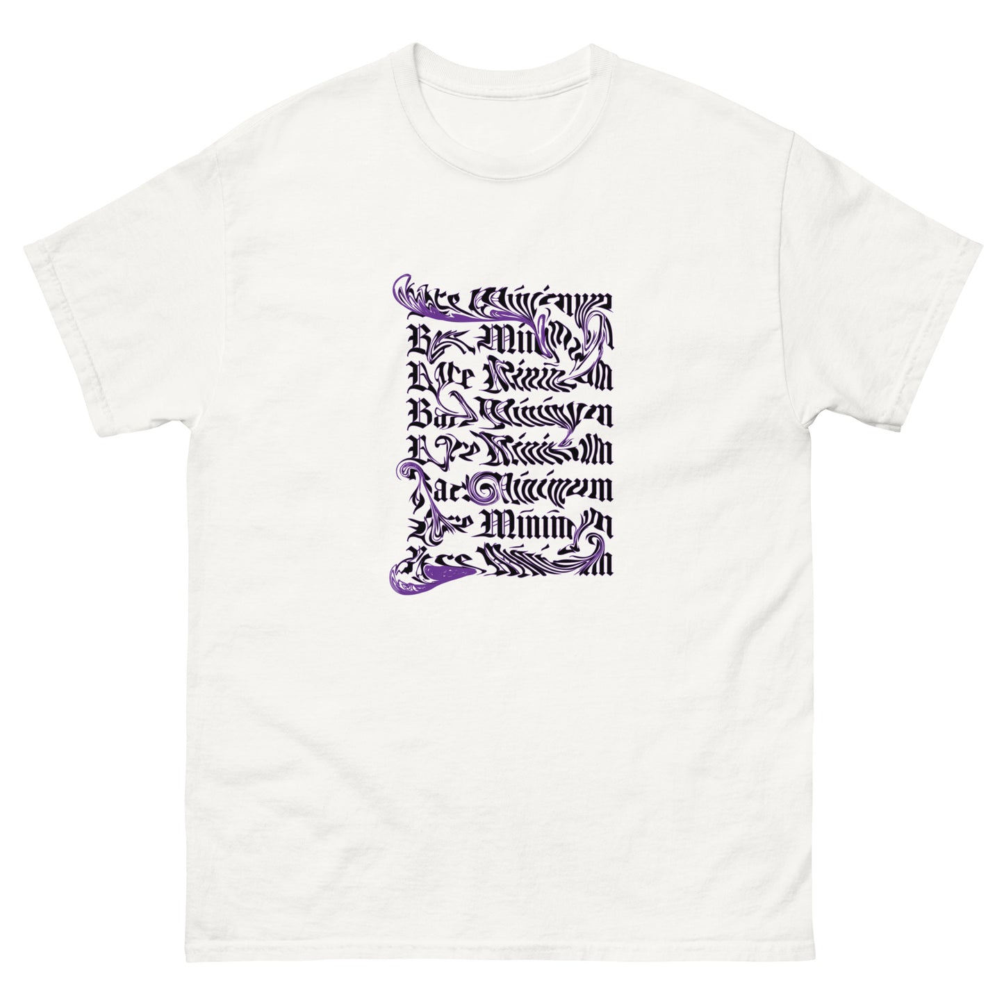 Bare Minimum swirl tee purple x black